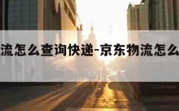 京东物流怎么查询快递-京东物流怎么查询快递单号