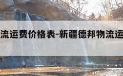 德邦物流运费价格表-新疆德邦物流运费价格表